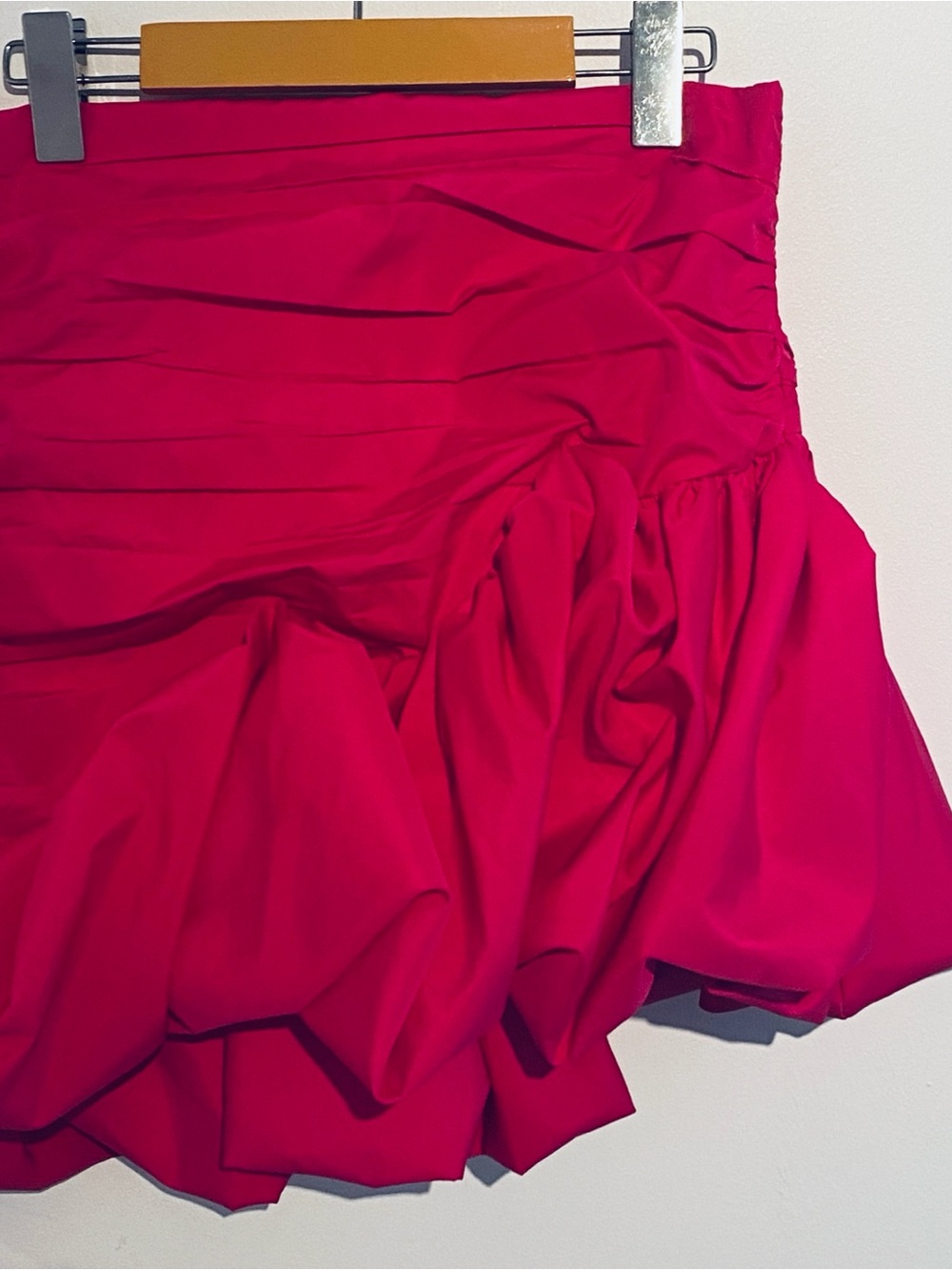 Zara Fuchsia Ruched Ruffle Mini Skirt - Picture 3 of 8